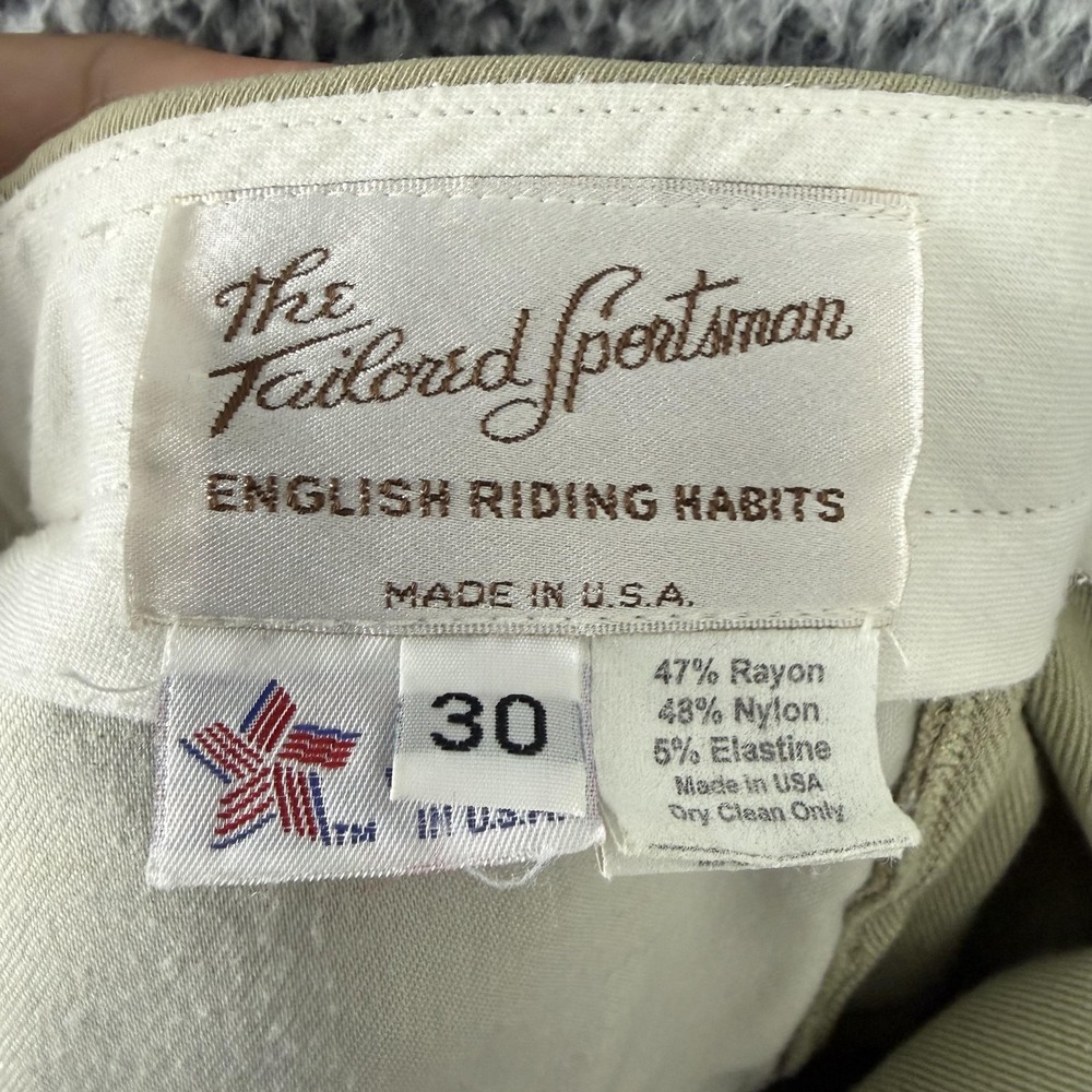 The Tailored Sportsman Breeches Womens 30 Long Beige Supreme Hunter Knee Patch - Picture 3 of 16